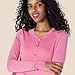 Amazon Essentials Women's Lightweight Crewneck Cardigan Sweater (Available in Plus Size), Pink, Small