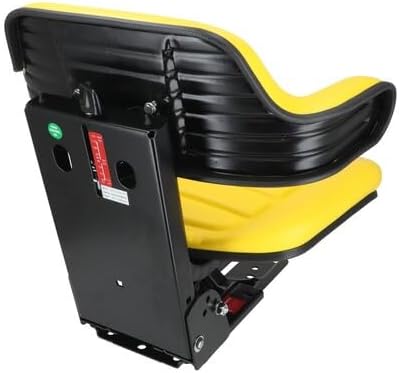 Seat Assembly - Grammer Style Vinyl Yellow fits John Deere 820 830 1020 1530 2020 2030 2040 2140 2155 2240 2350 2355 2440 2550 2555 2640 2750 2755 2940 2950 2955 AL68099 TY24763 fits Seats & Cushions