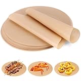 200 unidades de papel de horno redondo de 28 cm de diámetro, resistente al calor, antiadherente, para freidora de aire caliente, horno, barbacoa, pizza, barbacoa, papel de horno sin cortes ni agujeros