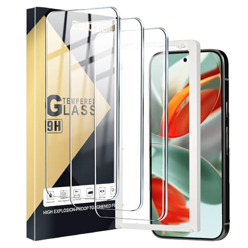 3 Pack Screen Protector Compatible with Pixel 9 / Pixel 9 Pro 5G with Dust Removal Installation...