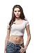 short sleeve crop top with lace contrast
