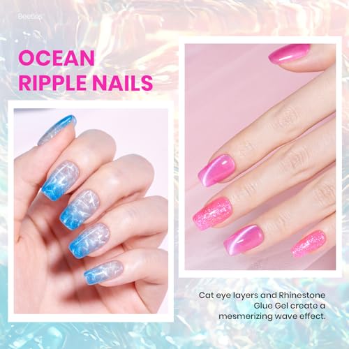 Image of Beetles Jelly Gel Nail Polish Set - 20 Colors Neon Rainbow Pink Yellow Purple Glitter Gel, Soak Off UV LED Gel Nail Kit with Base Matte Top Coat DIY Nail Art Gift for Women