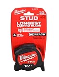 Milwaukee 48-22-9716 16 ft. x 1-5/16 in. Gen II Stud Tape Measure with 17 ft. Reach