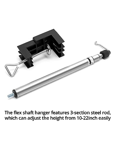 Image of QWORK 2 Pack Rotary Tool Round Grinder Telescopic Hanging Stand Holder with Table Clamp, Flex Shaft Hanger Stand Tool for Household Instustrial Outdoor