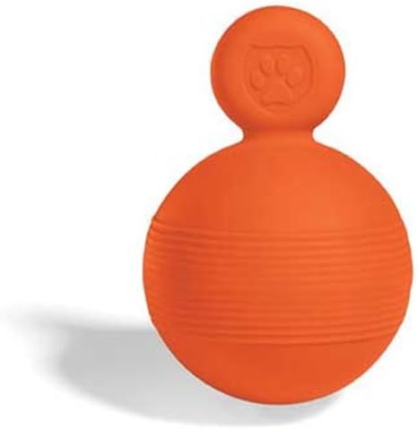 Safe Play Tug and Toss Ball Toy For Dogs, Large, Tomato