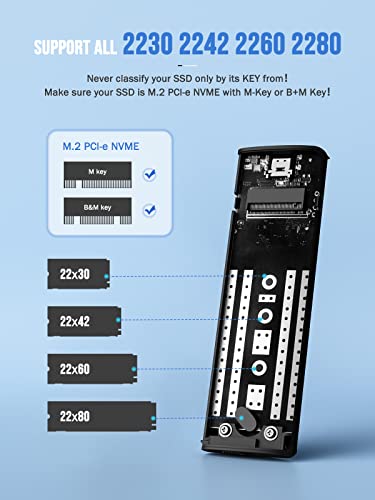 NVMe USB-C Adapter Lemorele für M.2 SSDs – Gehäuse USB 3.1 Gen 2