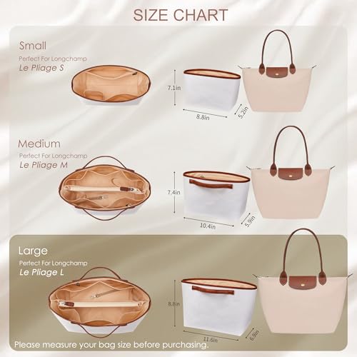 KALIDI Organizer Bag Insert for Longchamp