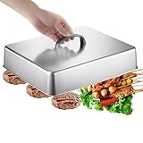 | Contrôle Thermique Constant: Le dôme de fonte pour plancha est fabriqué en acier inoxydable durable avec une résistance aux hautes températures, permettant une fonte, une cuisson à la vapeur ou un réchauffage sans effort sur votre plancha. Il résiste à la déformation pour des résultats stables dans les applications culinaires quotidiennes, en une distribution de chaleur régulière pour des performances optimales avec ce dôme de fonte.