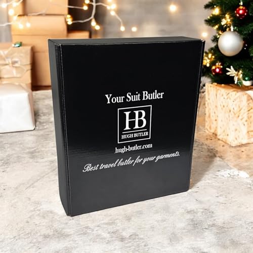 HUGH BUTLER - Kleidersack Anzug - Kleidersack Tasche Handgepäck - Wasserabweisend, Faltbar - für Damen und Herren - für 1-2 STK. Anzug, Kleid, Hemd - mit Schultergurt - Niles Schwarz