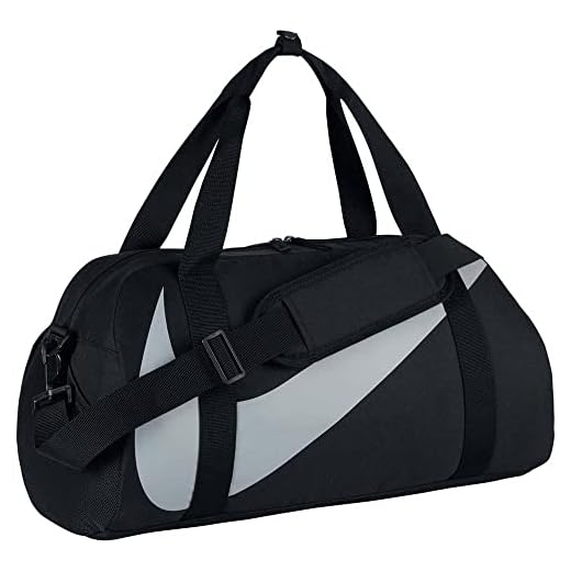 NIKE Gym Club Bolsa de Deporte, Unisex Niños, Multicolor (Black/Wolf Grey), 48 x 23 x 28 cm