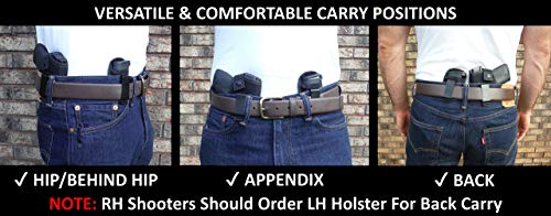 Tacx Pro Gear Universal Iwb Holster | Concealed Carry | Inside The Waistband | Flexible, Breathable, Neoprene | S&W M&P Shield 9/40 1911 Xds Taurus Glock #TOP6