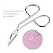 NUOLUX Stainless Steel Eyebrow Tweezer Facial Hair Scissor 2PCS