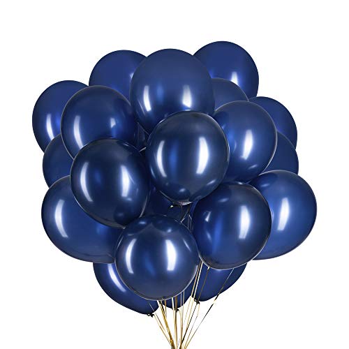 ZYOOO Luftballons Marineblau - Dunkelblau Luftballons - 12 Zoll Ballons - 50 Stück Cover