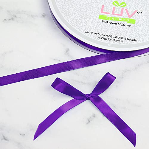 Creative Ideas Psf0308-465 Solid Satin Ribbon, 3/8" By 100 Yd, Purple #TOP1