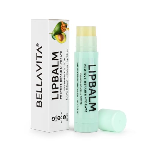 Bella Vita Organic Natural LipBalm for Dry Damaged & Chapped Lips Enriched with Shea Butter, Avocado 4 gm