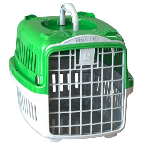 Caixa de Transporte Pet Gatos e Cães Pequeno Médio e Grandes (Verde, Nº2 até 10kg)