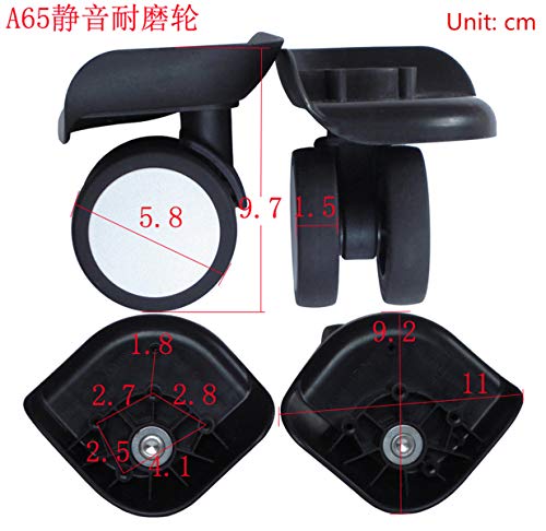 Luggage Wheel,Luggage Suitcase Wheels, 360 Degree Swivel Luggage Mute Wheel Suitcase Replacement Repair Wheels Parts Spinner (A56#)2
