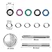 Yakamoz 300 Set 6mm 1/4 Inch Multi-Color Grommets Kit Metal Eyelets Set with Installation Tool for DIY Project Craft Clothes Shoes for Shoes Clothes