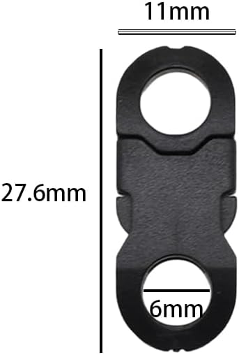 25PCS Black Breakaway Buckles,6mm Mini Quick Side Release Paracord Buckles for Camera Strap Rings - Image 2