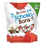 Kinder Schoko-Bons Bolsa 500 g (80 Unidades) - Bombones de Chocolate con Leche y...