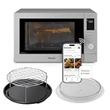 Panasonic HomeChef 4-in-1 Countertop Microwave Air Fryer Combo, Time-Saving 20 Presets + App-Linked Recipes, 1000W 1.2 cu ft...