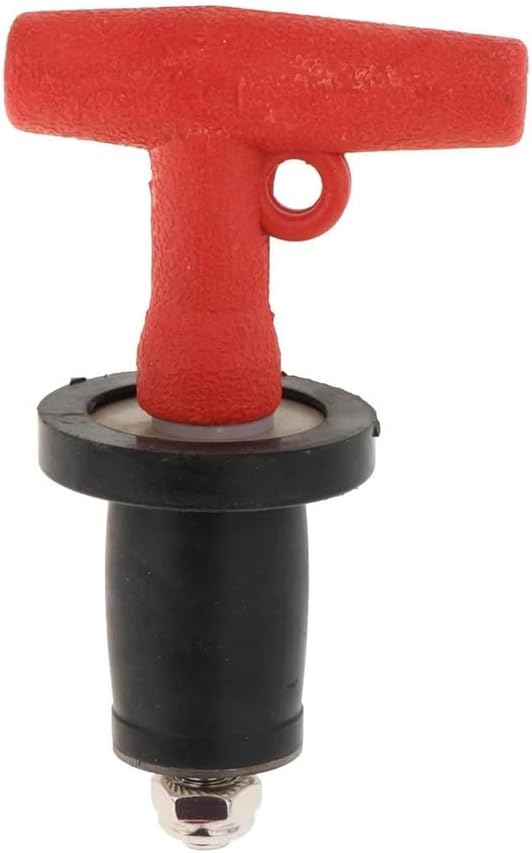 Adjustable Rubber Expansion Drain Plug with T Handle, Stainless Steel Boat Drainage Stopper for Pipe Sealing, 1 Piece(3.2 to 4cm)