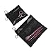 Patu Double-Pouch Zipper Mesh Bags, 4 Pieces Assorted Sizes (S & M) - Office Documents Classifying and Collecting, Cosmetic Travel Kit Organizer Pouch, Black