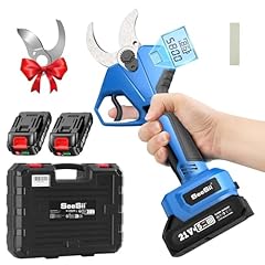 SEESII Secateur Electrique Sans Fil 40 mm – Secateur Electrique avec Lame SK5, 2 * Batteries 2000 mAh, Moteur Sans Balais, Écran LCD, pour Vergers, Arbres et Jardinage, BLX 125