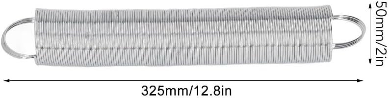 2-Piece Stainless Steel Fence Spring Gate, Expandable 16 ft Farm Pasture Gate Spring for Livestock Boundary