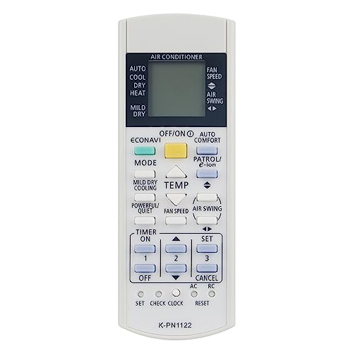 Universal Klimaanlage Fernbedienung Kompatibel mit Panasonic KL-PN1128 K-PN1122 A75C2913 CWA75C2913 A75C3716 A75C3582 CWA75C3582 CS-PA18NKS CU-PA24NKS...