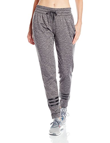 adidas Womens Team Issue Fleece 3-Stripes Pant, Dark Grey Heather, X-Small