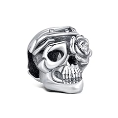 Skull Rose Bead Charm