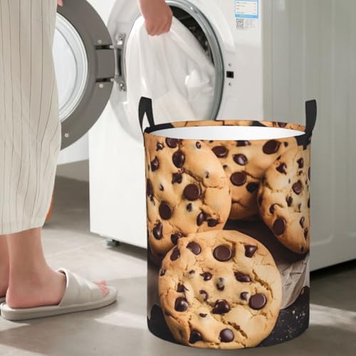Grand panier à linge chocolat au design pliable et durable