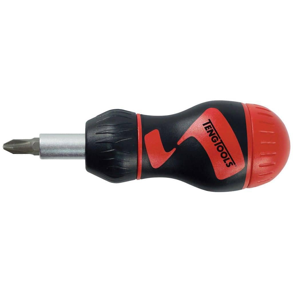 Teng Tools 1/4 in Hexagon Hexagon Ratchet Screwdriver, 100 mm length