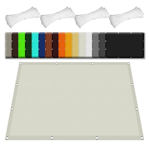 Toile ombrage extérieur imperméable protégeant à 98% des UV avec oeillets