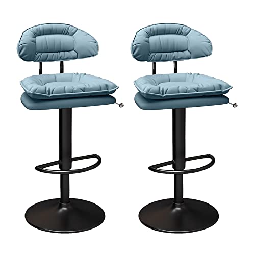 Tabourets de bar pivotants réglables LiChA lot de 2 en cuir PU pour îlot de cuisine