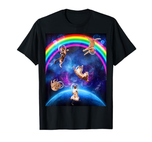 Cats In Space Kitten Outerspace Galaxy Funny Cat Lovers T-Shirt
