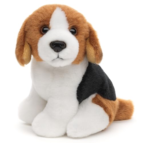 Uni-Toys - Plushie - Beagle, sitzend - 12 cm (Höhe) - Plüsch-Hund - Plüschtier, Kuscheltier