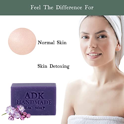 Adk Lilac Handmade Soap Bar, Vegan Scented Cold Process Soap Bar, Bath Soap Bars For All Types Skin, Handmade Soap Bar For Men & Women, Body & Face Wash, 4 Oz / 113 Grams #TOP4