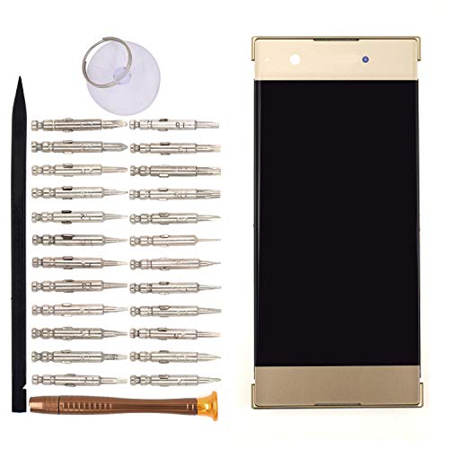 Image of LCD Display Touch Digitizer Screen Assembly with Frame Replacement for Sony Xperia XA1 G3121 G3112 G3125 G3116 G3123 (Golden)