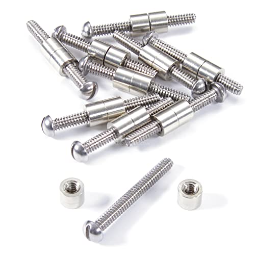 Loveless Fasteners for DIY Handles &amp; Knife Handle Repair - USA Size (0.250 x 6-32US x 1.15 Inch) - (Nickel Silver/Stainless Steel) - (10 Pk)