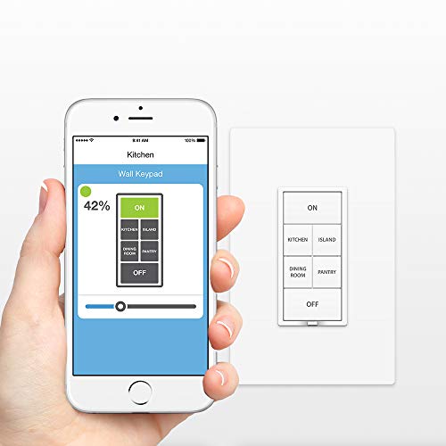 Insteon Smart Dimmer 6-Button Keypad, Keypadlinc In-Wall Controller, 2334-232 (White) - Insteon Hub Required For Voice Control With Alexa & Google Assistant #TOP1