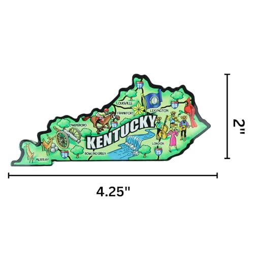 Imán decorativo acrílico Kentucky State 4.25 x 2 in miniatura 6