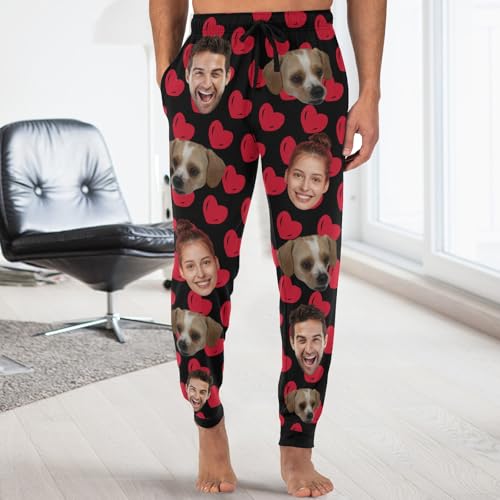 Personalized Pajamas Pants for Men Photo Face Custom Pajama Pants Customized Pj Pants Sleepwear Pajama Bottoms4