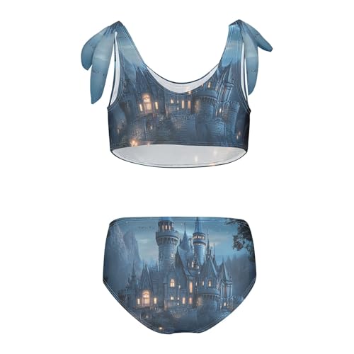 Castle Moon Forest Bird Girls Bikini Sets 2 Piece Swimsuits Bathing Suit Swimwear2