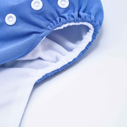 Image of HappyFlute 4 Sets Newborn Baby Cloth Pocket Diapers One Size Adjustable Reusable for Baby Boys and Girls(No Inserts,Yellow)