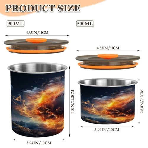 Contenedor hermético para café acero inox 900ml miniatura 2
