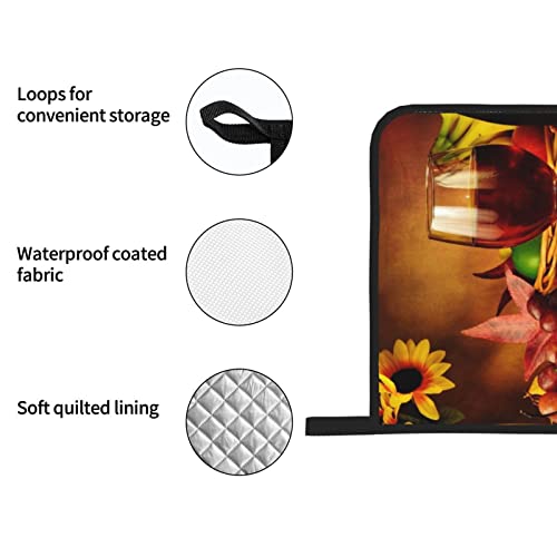 Fresh Fruit Printed Oven Mitts And Pot Holders Heat Resistant Potholders Oven Gloves And Pad For Baking Kitchen Grilling - 4 Set #TOP6