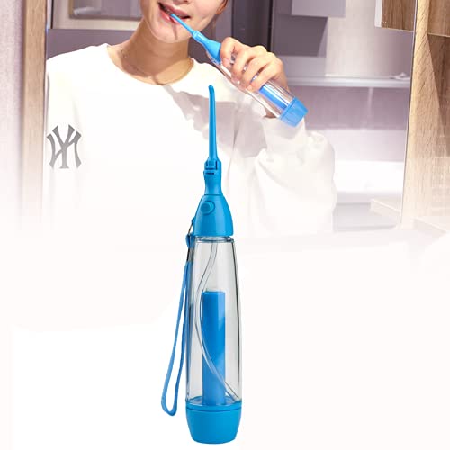 Portable Tonsil Stone Remover Kit Vacuum, Non-Electric Water Flosser Low-Pressure Oral Irrigator, Jet Flosser Manual Pump Type Tonsil Stone Removal Tool for Cleaning(Blue)