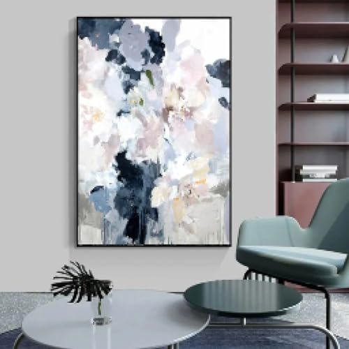 Impression de luxe sur toile de gardénia LSYALUCK avec cadre en bois 90x140 cm